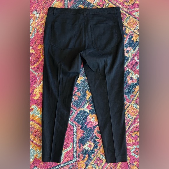 Theory | Women’s black linen blend pants, zipper/button front closure, size 10 - Picture 6 of 14